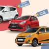 So sánh trực quan thông số kỹ thuật VinFast Fadil, Honda Brio, Toyota Wigo và Hyundai i10