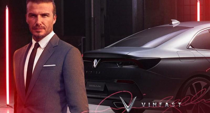 David Beckham là người đầu tiên trải nghiệm xe VinFast tại Paris Motor Show 2018
