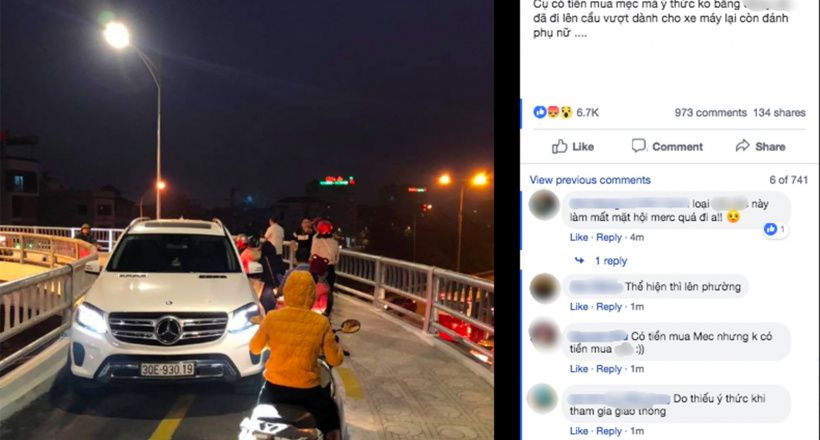 Có tiền mua Mercedes mà ý thức không bằng…