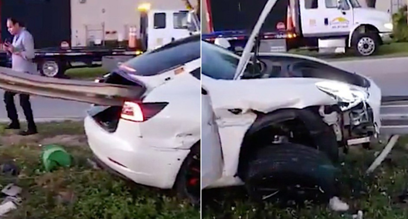 Lan can đường đâm xuyên ô tô như xiên nướng heo sữa, tài xế thoát chết thần kỳ