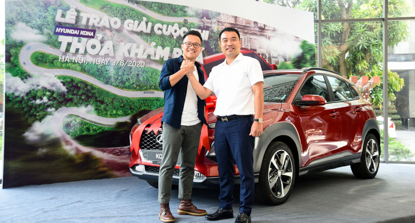 Thanh niên trẻ tuổi bất ngờ “ẵm” giải một chiếc Huyndai KONA Turbo