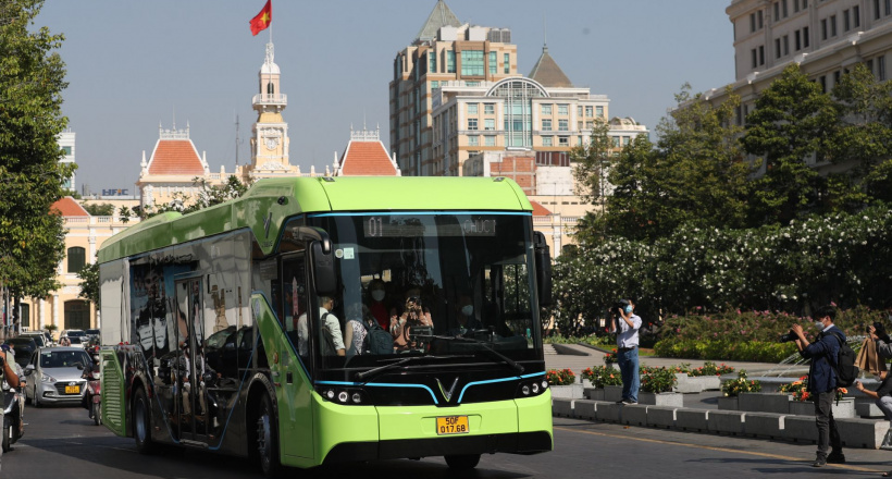 VinBus triển khai tuyến xe buýt điện đầu tiên tại Tp Hồ Chí Minh