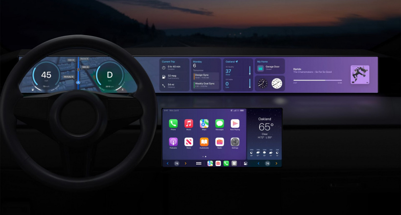 Apple Carplay thế hệ mới sẽ hiển thị được nhiều màn hình cùng một lúc