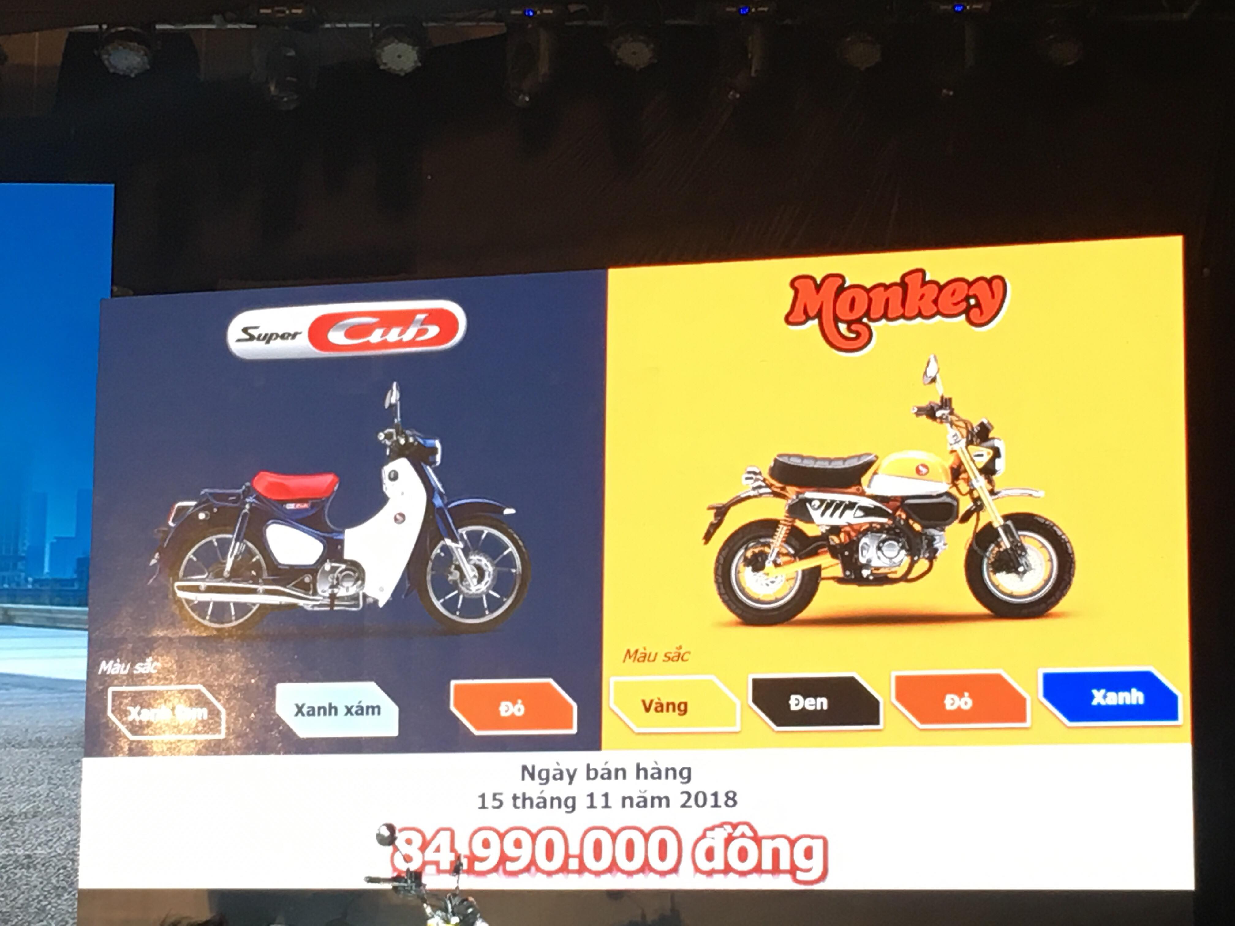 Giá xe Honda Super Cub C125 và Monkey tại thị trường Việt Nam