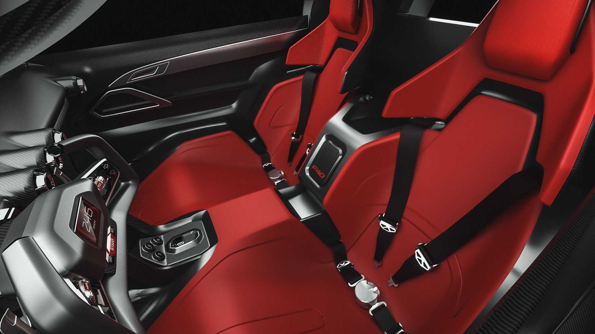Thiết kế cabin xe Ferrari F40 phiên bản hiện đại