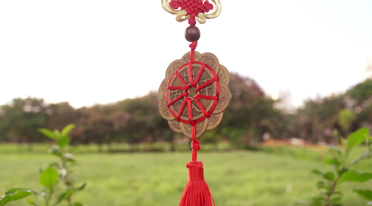 Đồng tiền xu phong thuỷ "mai hoa thập toàn" 