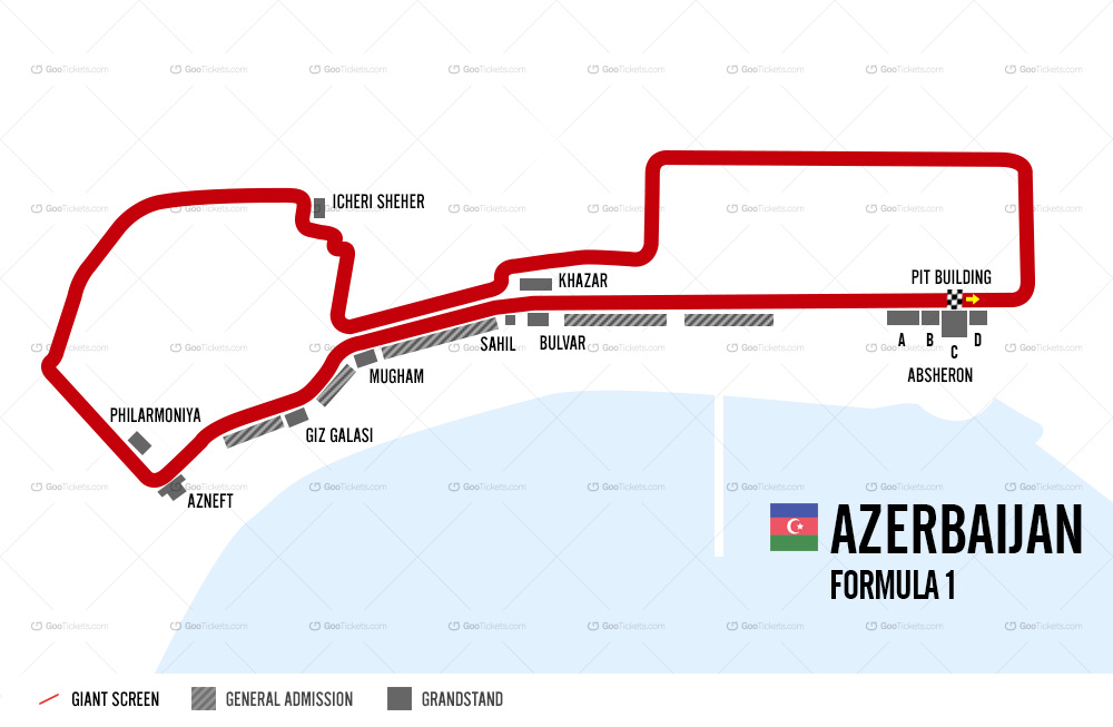 Sơ đồ đường đua F1 Baku, Azerbaijan