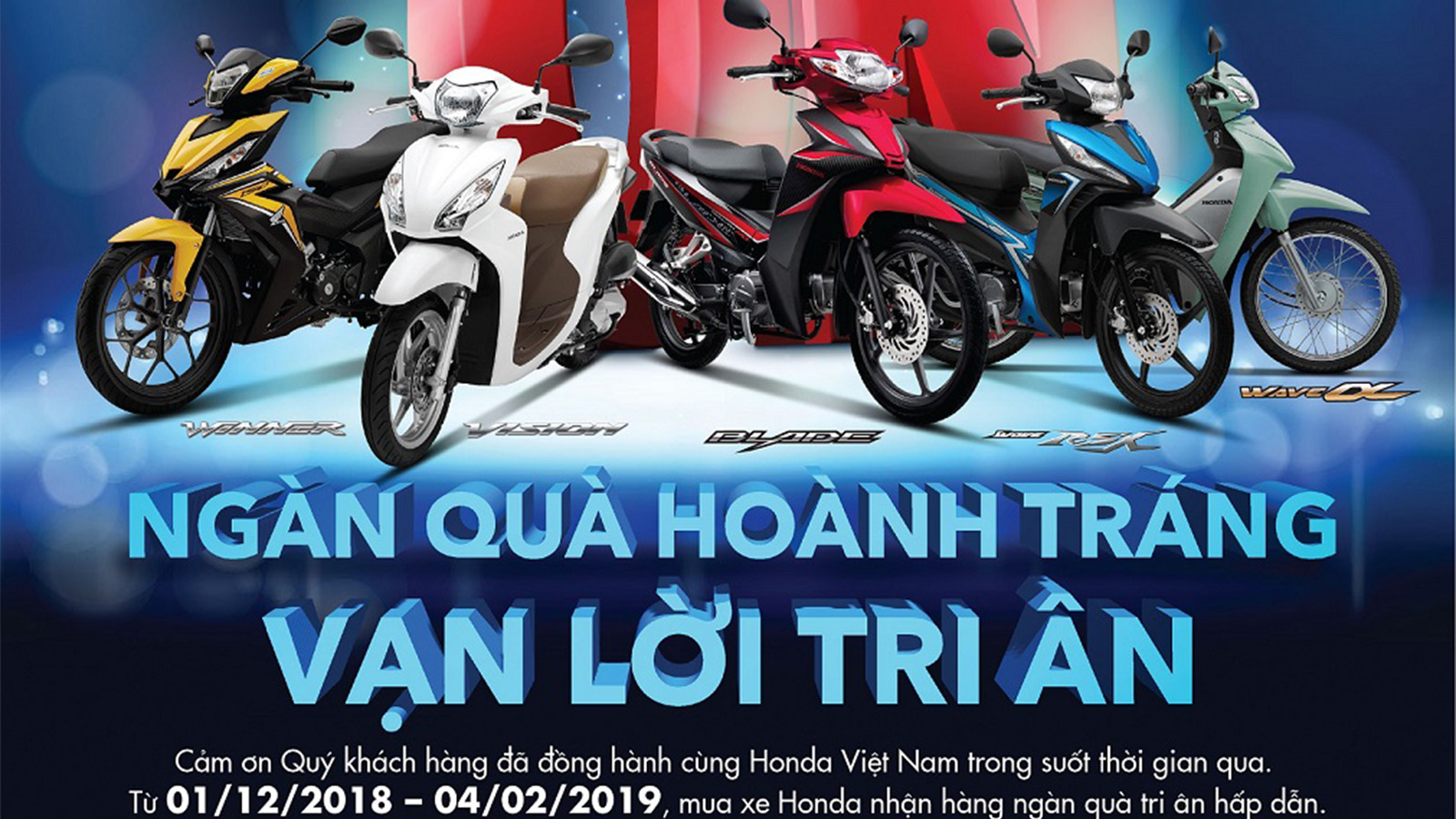 Khách hàng có cơ hội mua 1 xe, trúng 1 xe Honda