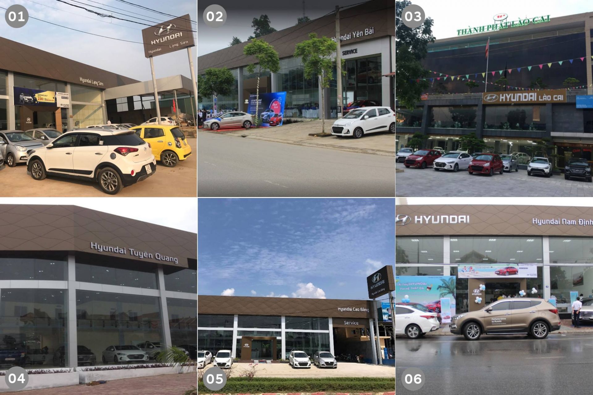 Có tới 8 điểm bán hàng và 1 điểm dịch vụ Hyundai không chính hãng