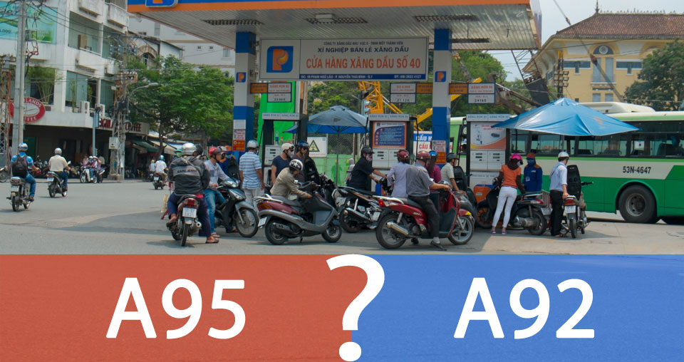 Nếu là động cơ có tỉ số nén thấp thì dùng 90 hay 95 không có khác biệt gì mấy