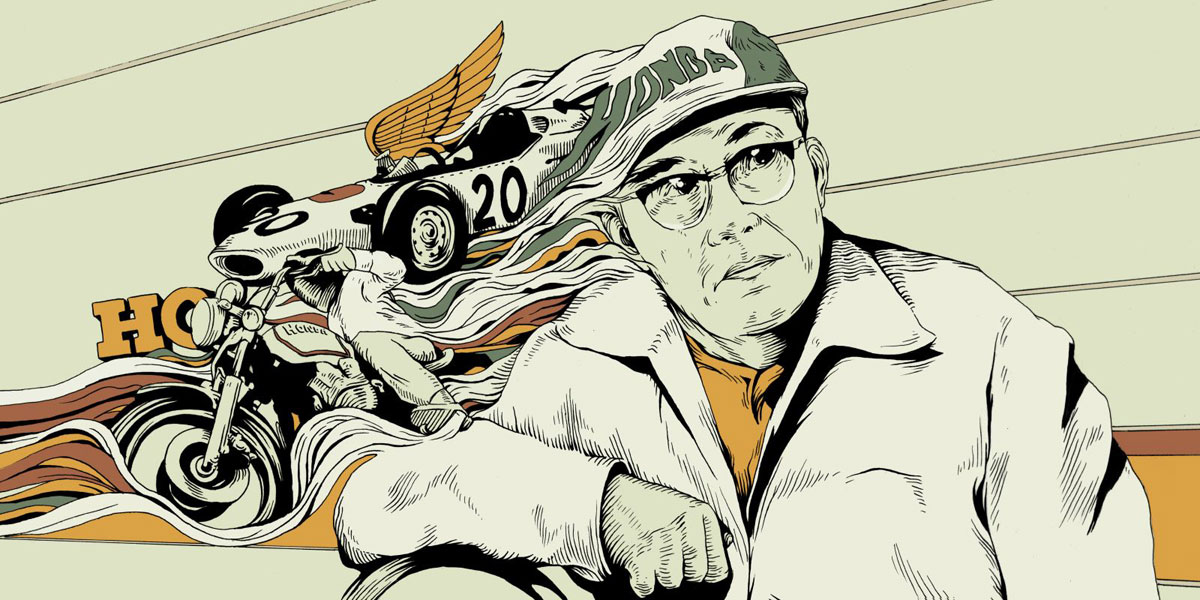 Soichiro Honda đua xe