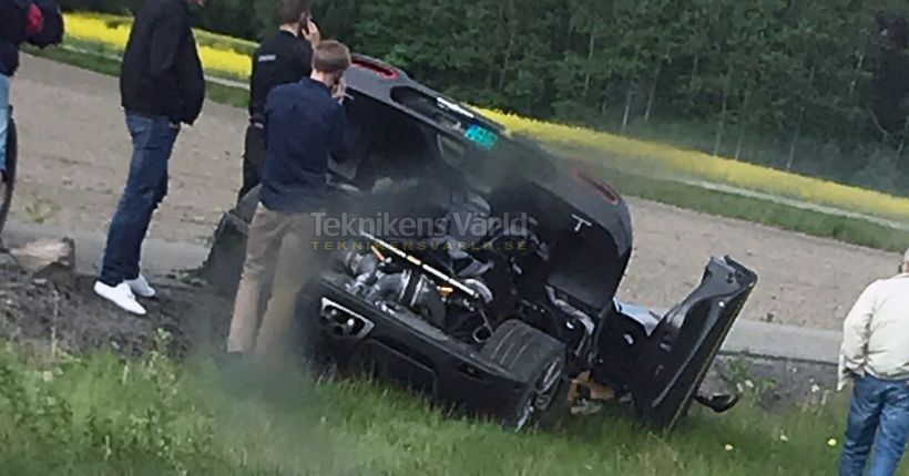 Agera RS Gryphon gặp nạn lần 2 tại khu vực Trollhattan, Thụy Điển