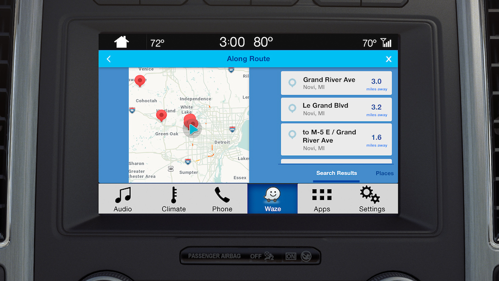 Ứng dụng Waze được cài đặt trên xe Ford còn sở hữu những đặc điểm nâng cấp hơn