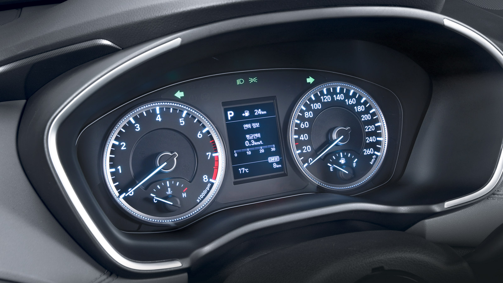 Hyundai Santa Fe 2019 cụm đồng hồ tinh tế