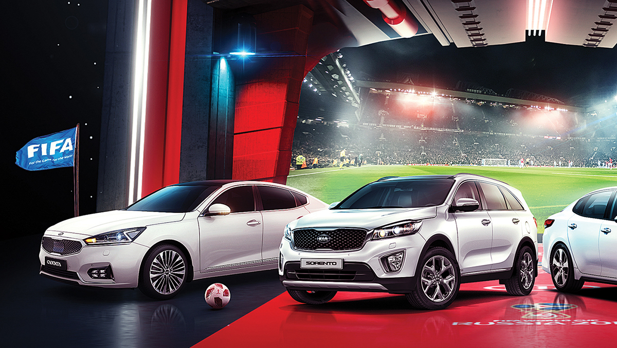 Dàn xe Kia tại World Cup năm 2018