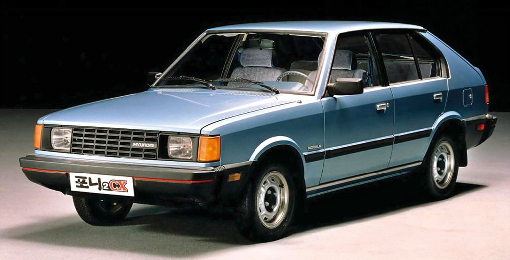 Hyundai Pony là một trong những mẫu xe đầu tiên của Hyundai