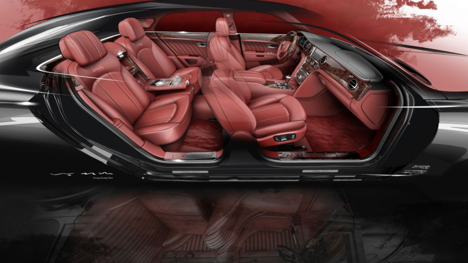 Không gian bên trong xe Bentley Mulsanne W.O Edition 