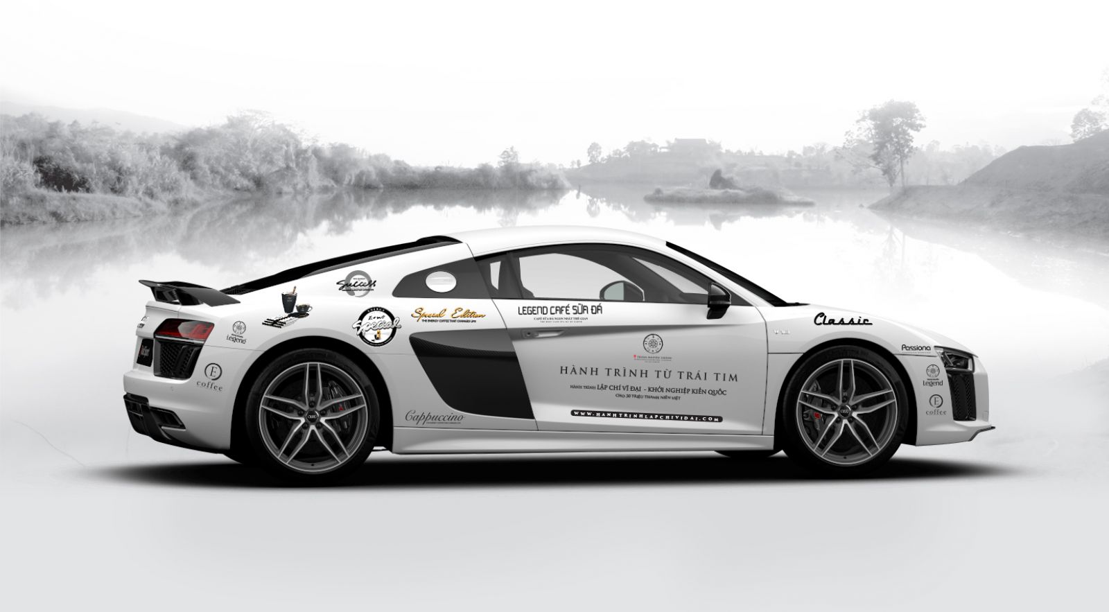 Siêu xe Audi R8 tham gia hành trình trái tim