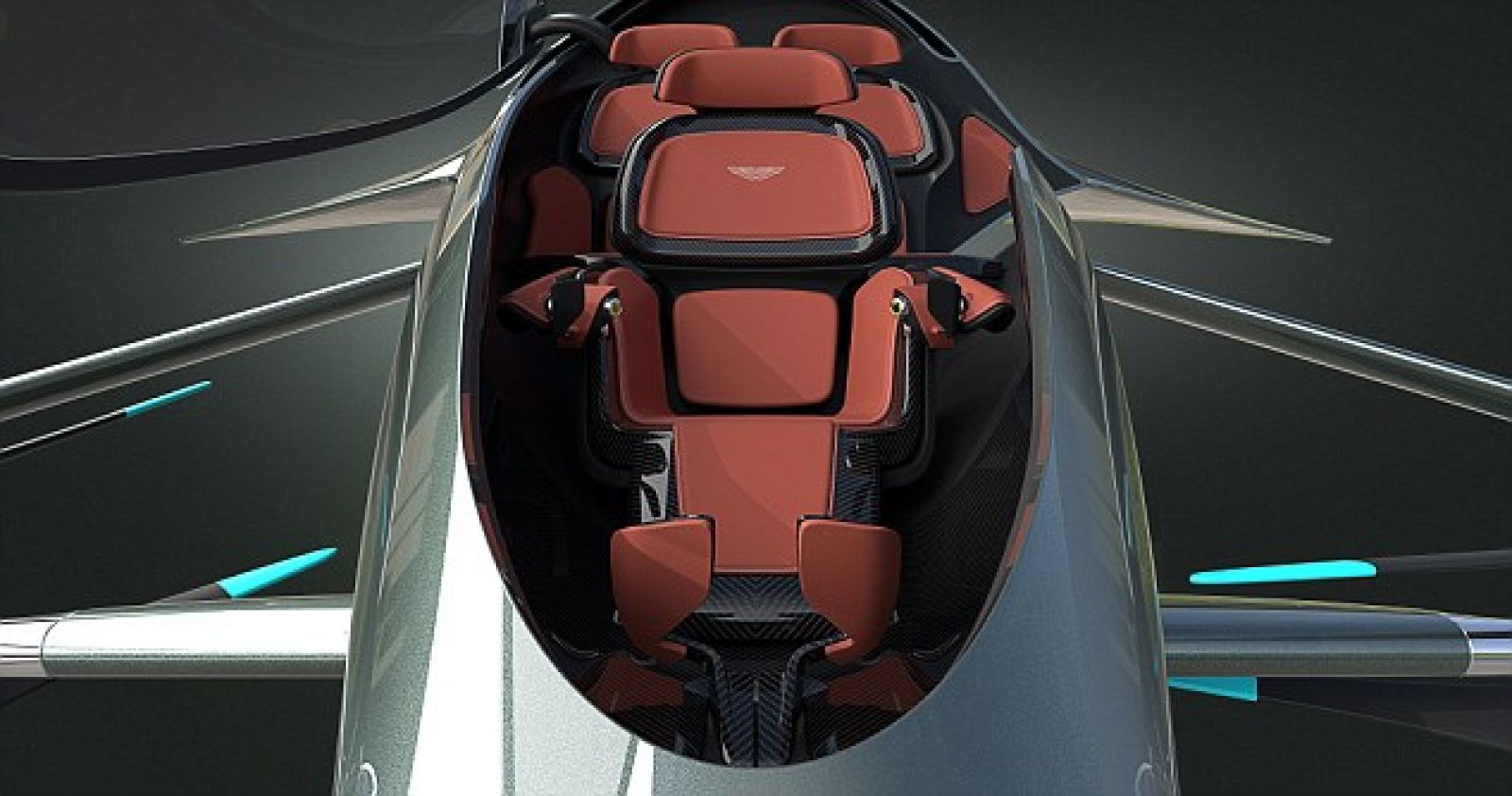 Siêu phi cơ của Aston Martin có 3 ghế ngồi cho phi cơ và 2 hành khách