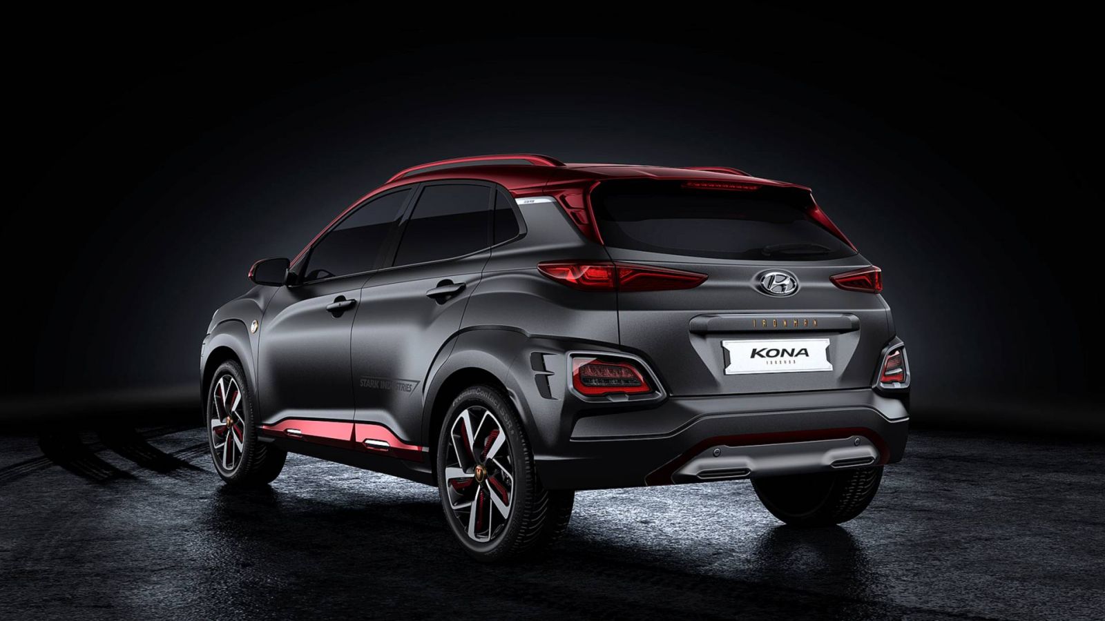 Thiết kế phía sau xe Kona Iron Man Edition