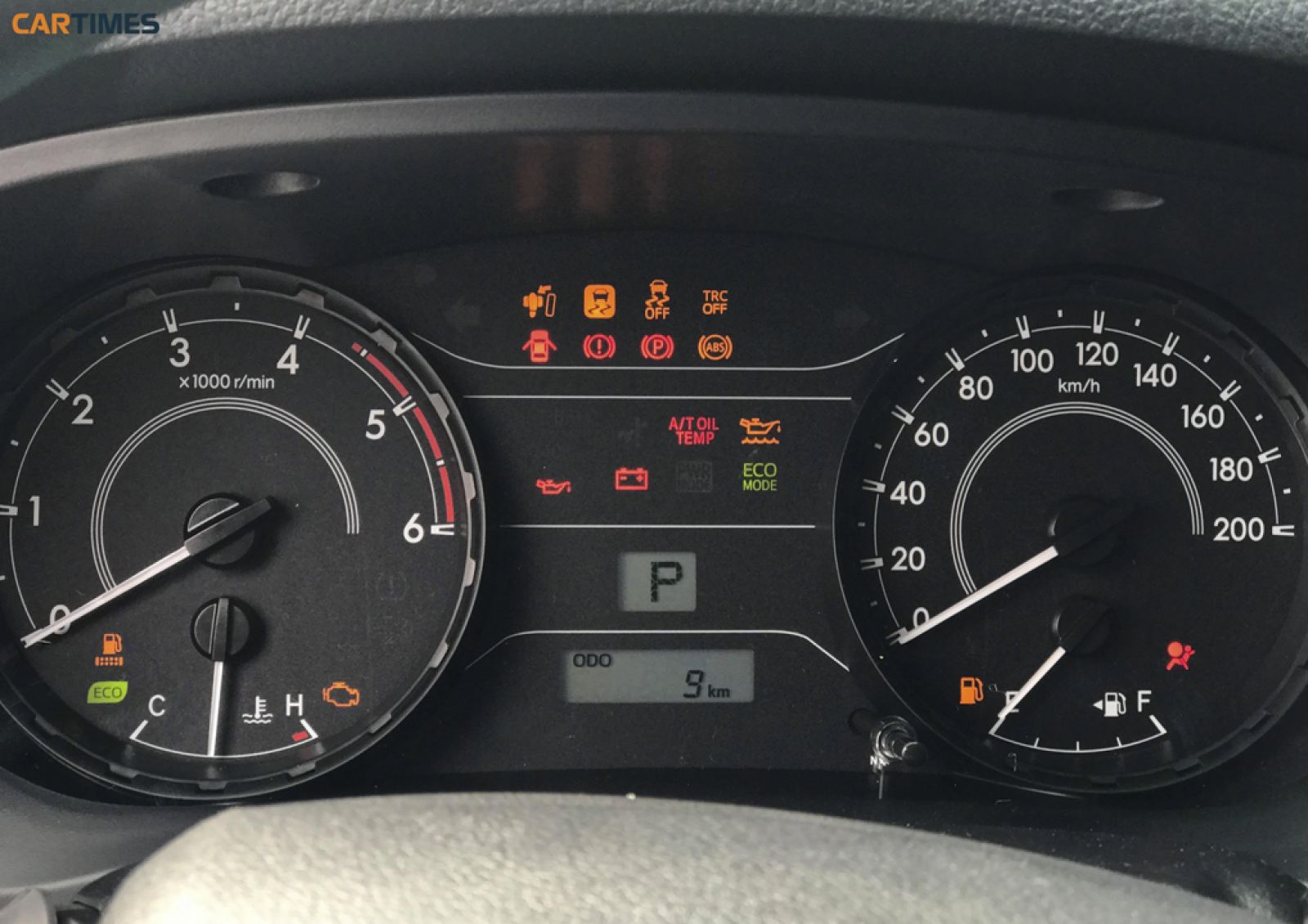 Đồng hồ hiển thị của xe Toyota Hilux 2018