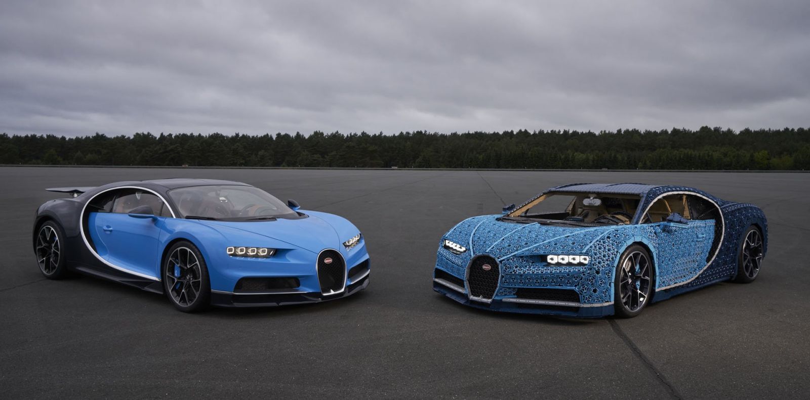 Bugatti Chiron phiên bản xịn và phiên bản Lego
