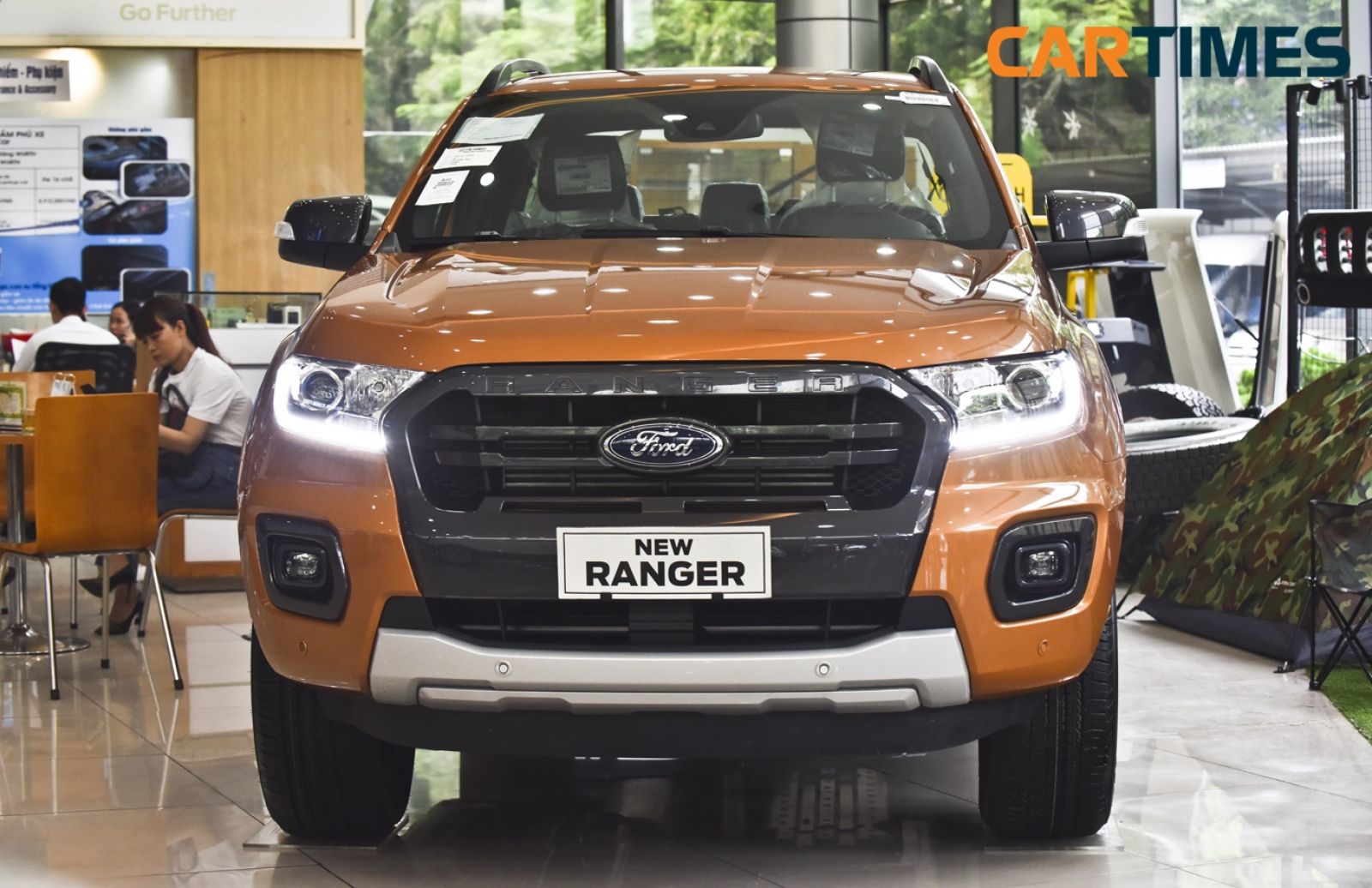 Thiết kế đầu xe Ford Ranger 2018 với thay đổi nhỏ