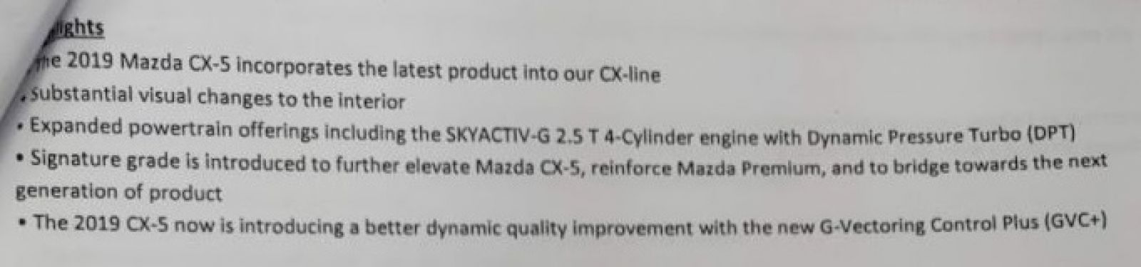 Động cơ trên Mazda CX-5 2019 sẽ có thêm tùy chọn Sky-Activ 2.5L tăng áp 
