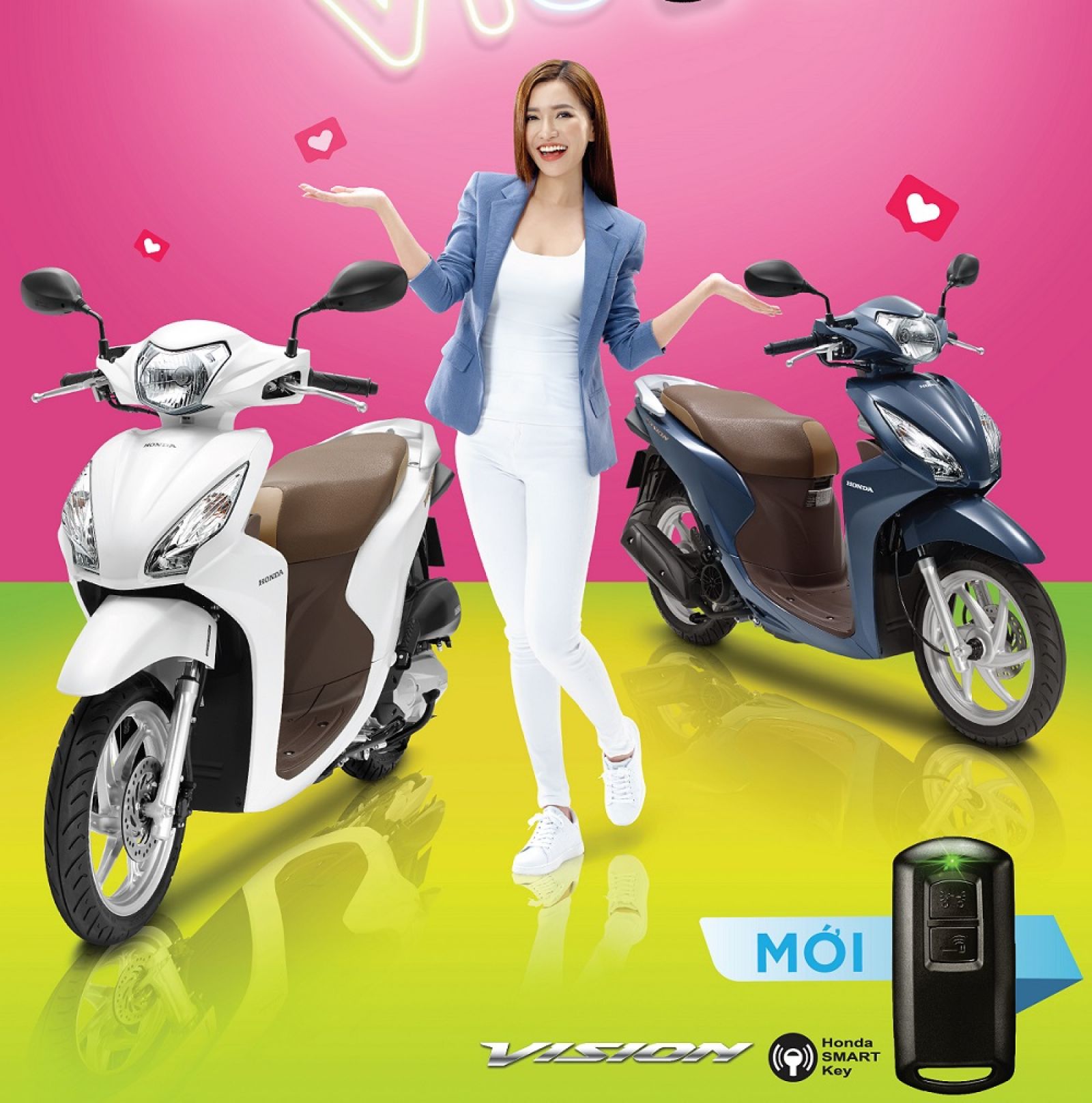 Xe Honda Vision phiên bản mới 2018 có thêm nhiều màu sắc mới 