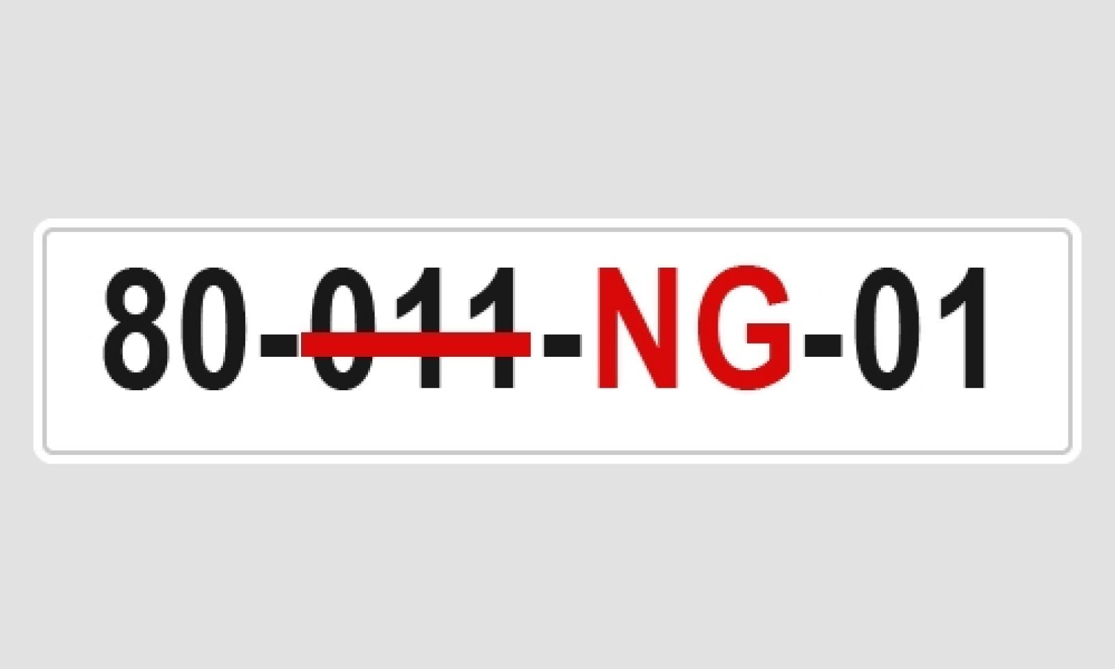 Biển 80 thêm gạch màu đỏ đè ngang lên giữa các chữ số
