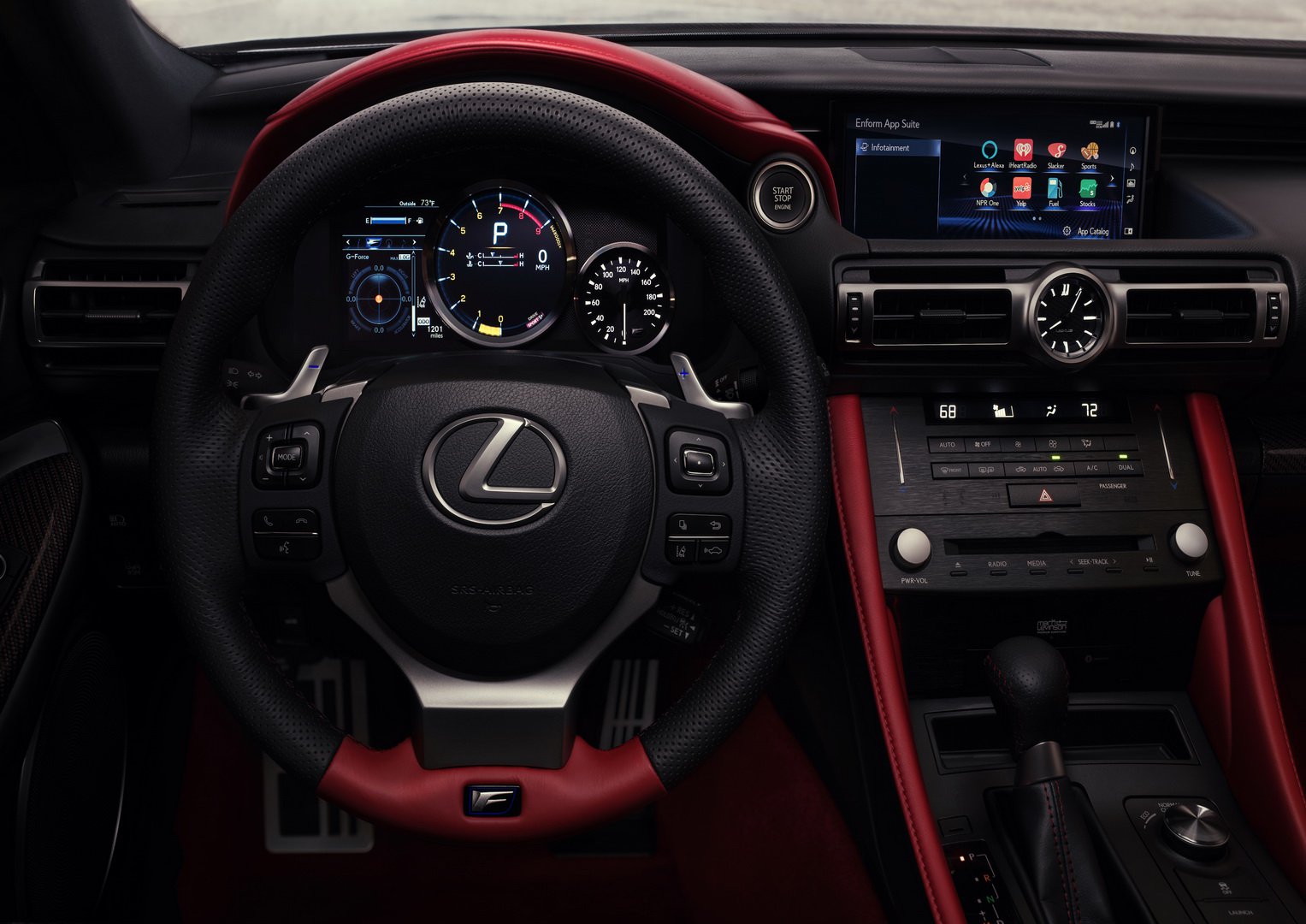 Thiết kế vô lăng xe Lexus RC F 2020