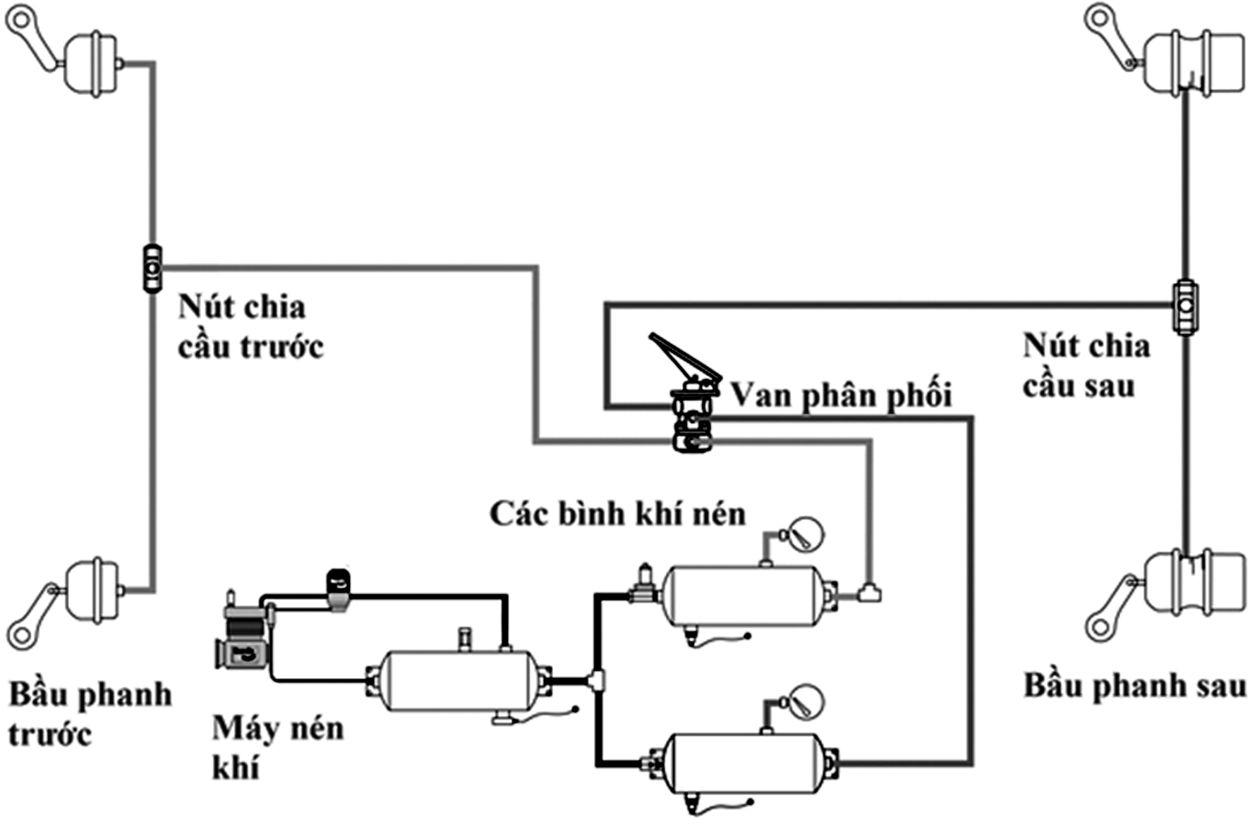Hệ thống hỗ trợ phanh khí nén