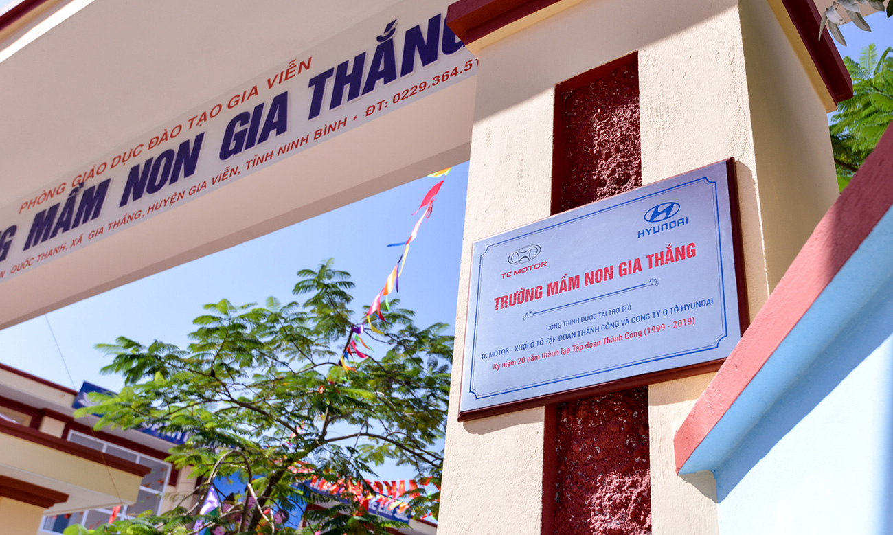 Trường Mầm non Gia Thắng vừa được khánh thành