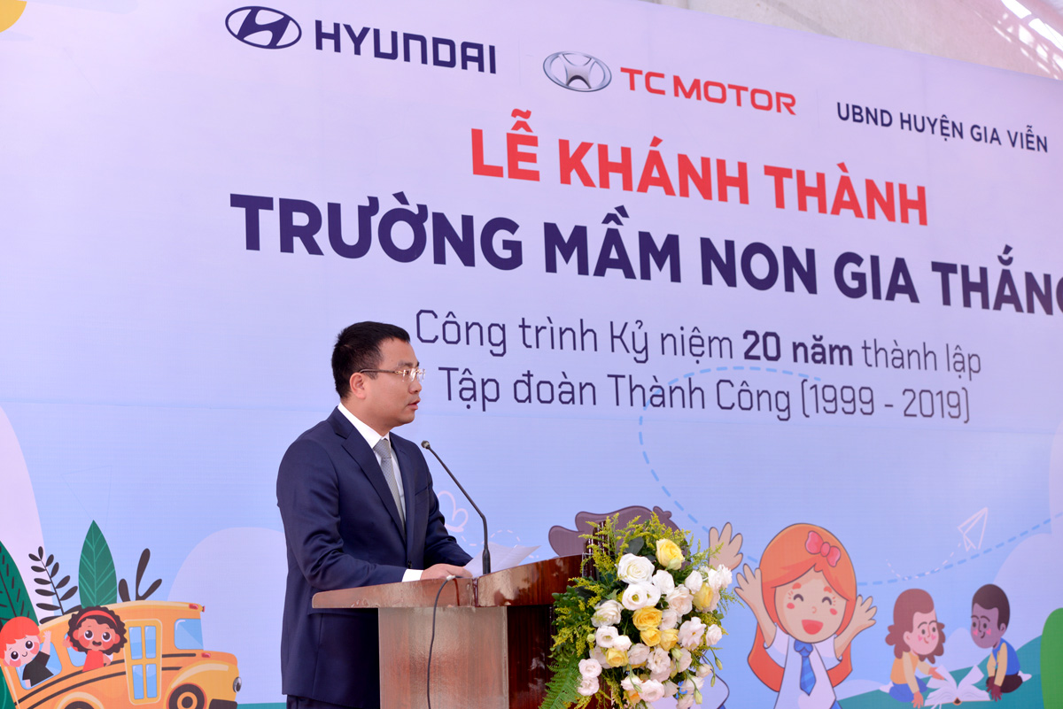Ông Lê Ngọc Đức - Tổng Giám đốc Tập đoàn Thành Công phát biểu tại buổi lễ