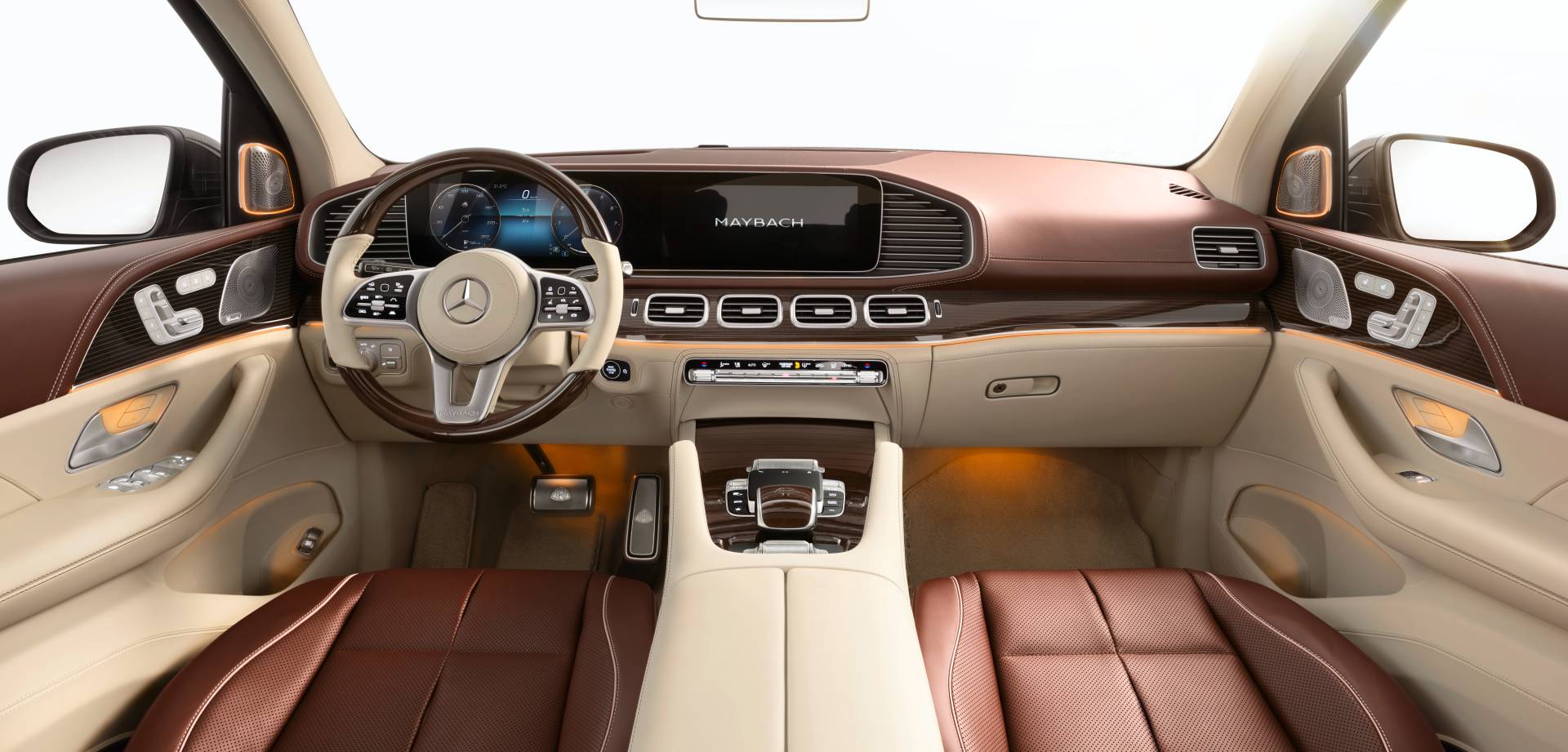 Nội thất hàng ghế trước xe Mercedes-Maybach GLS 600