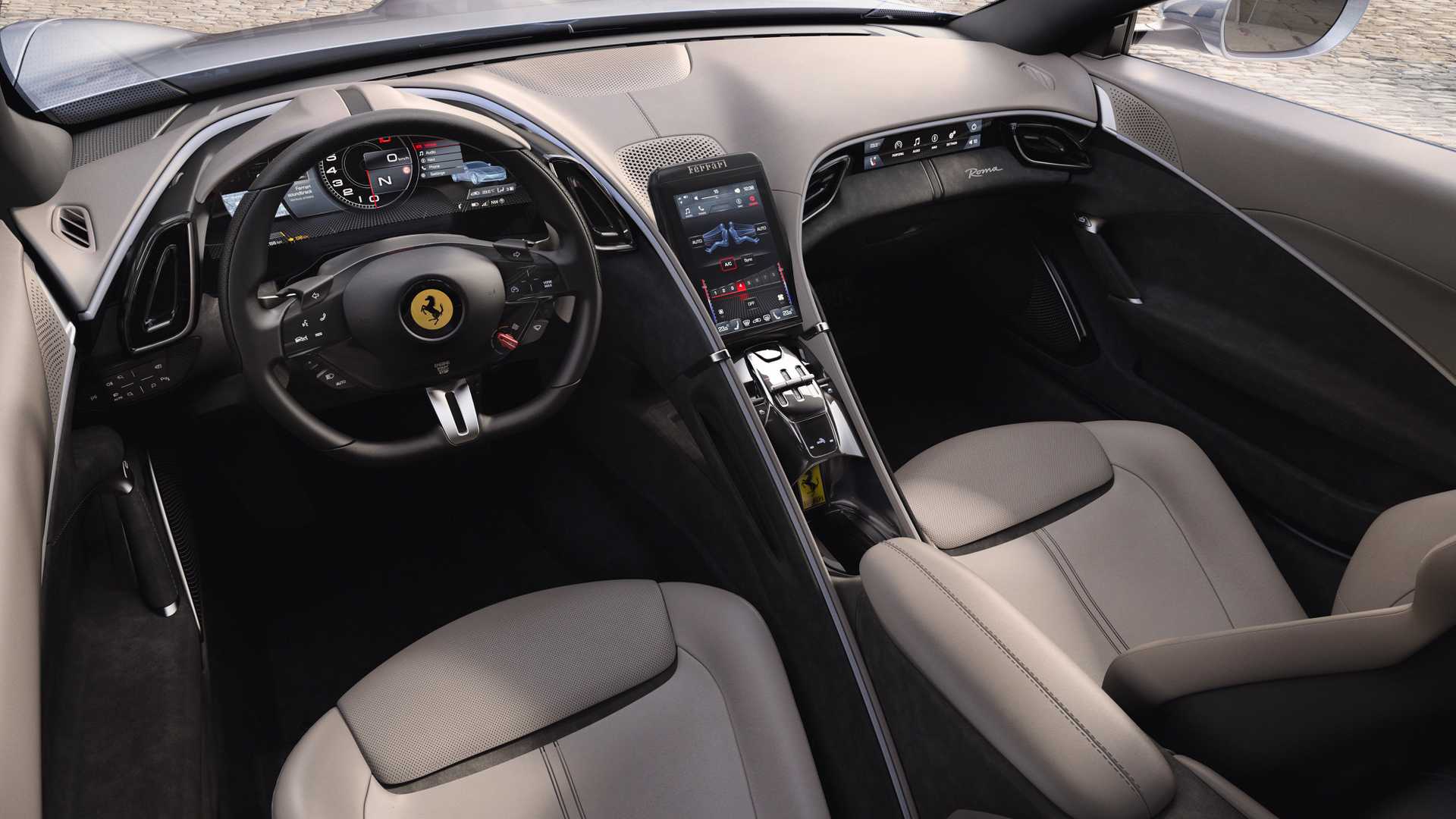 Nội thất siêu xe Ferrari Roma. Ảnh: Motor1