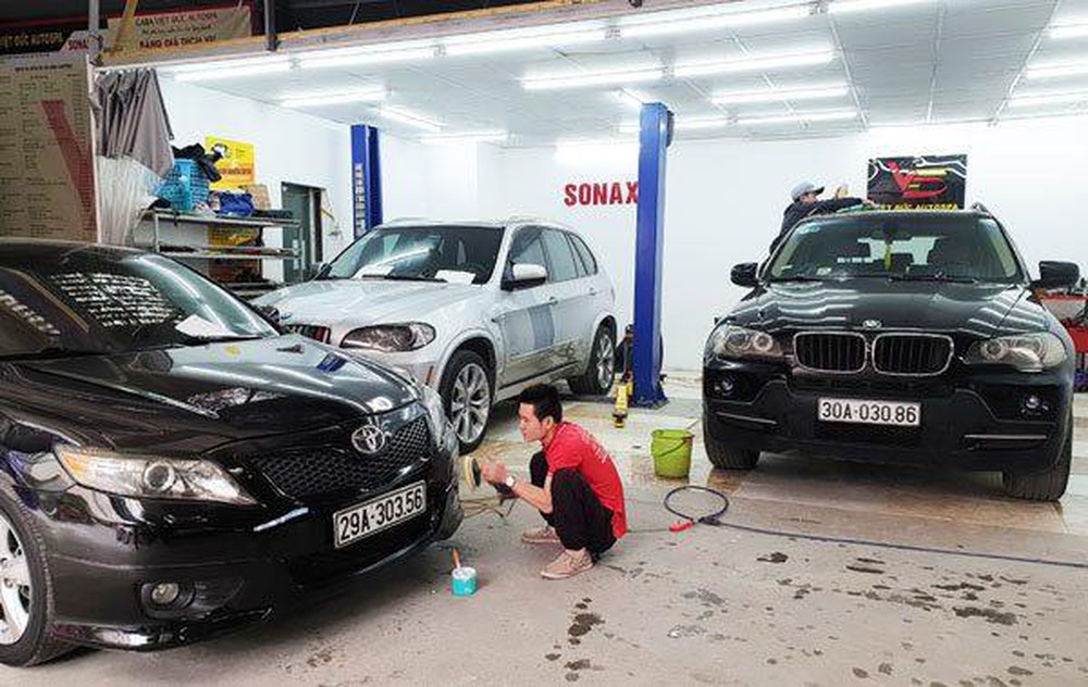 Dịch vụ "làm đẹp" cho xe ô tô dịp gần Tết hốt bội tiền