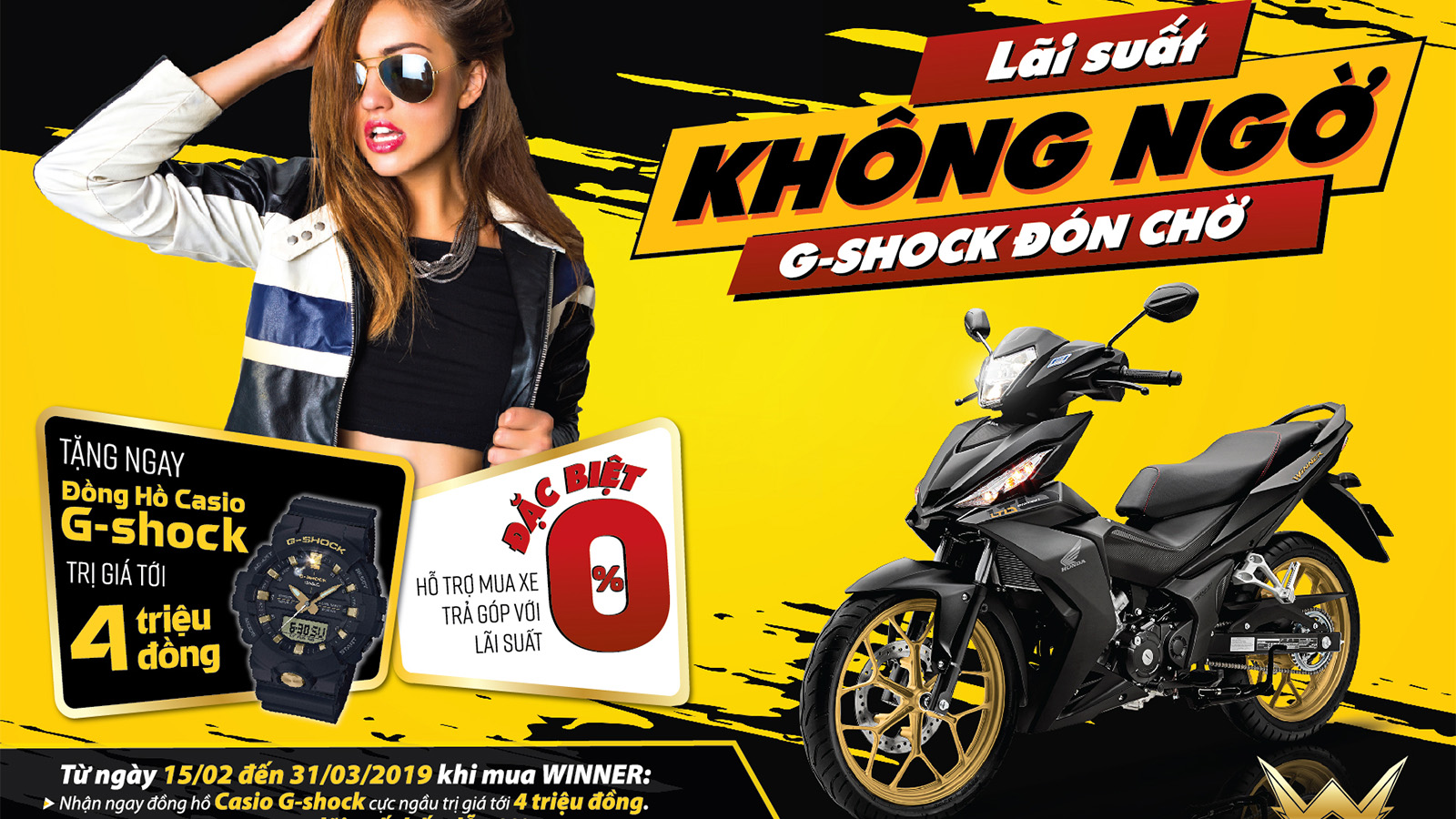 Nội dung chương trình khuyến mãi khi mua xe Honda WINNER