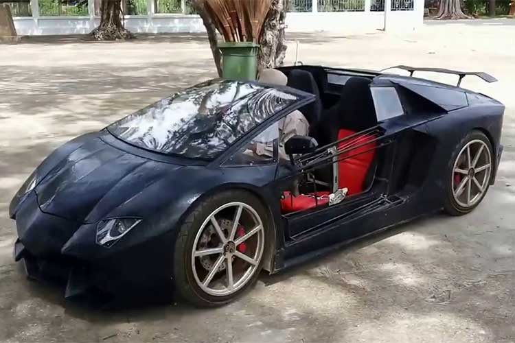 Lamborghini Aventador Roadster được một nông dân sống tại Thái Lan tự chế đẹp lung linh