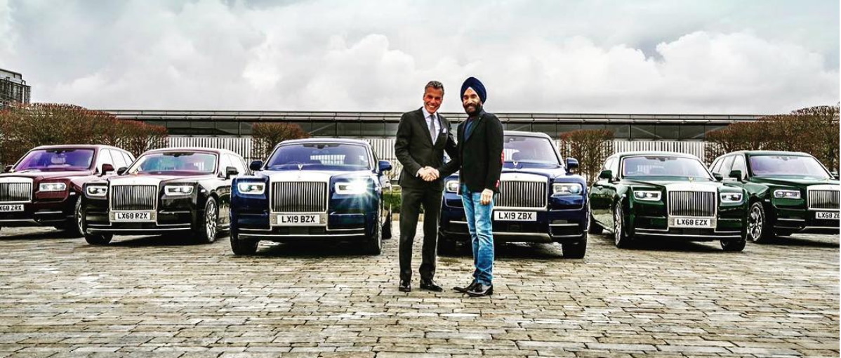 Tỷ phú Reuben Singh tại lễ nhận 6 chiếc Rolls-Royce