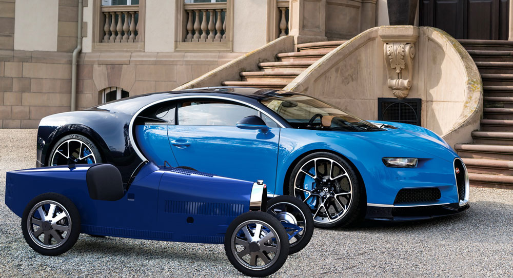 Siêu xe Bugatti Chiron và người em út "Baby II"