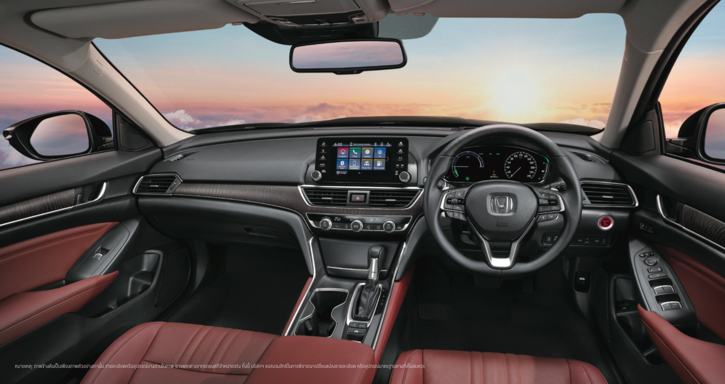 Thiết kế hàng ghế trước xe Honda Accord 2019