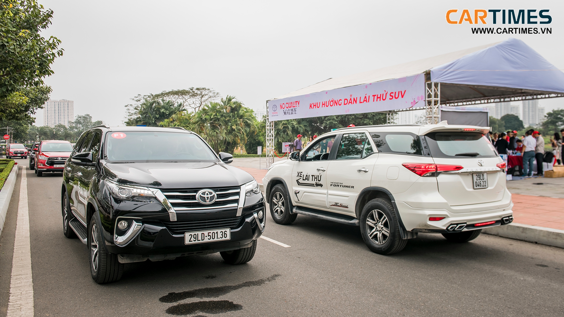 Khu vực lái thử dành cho những khách hàng của Toyota
