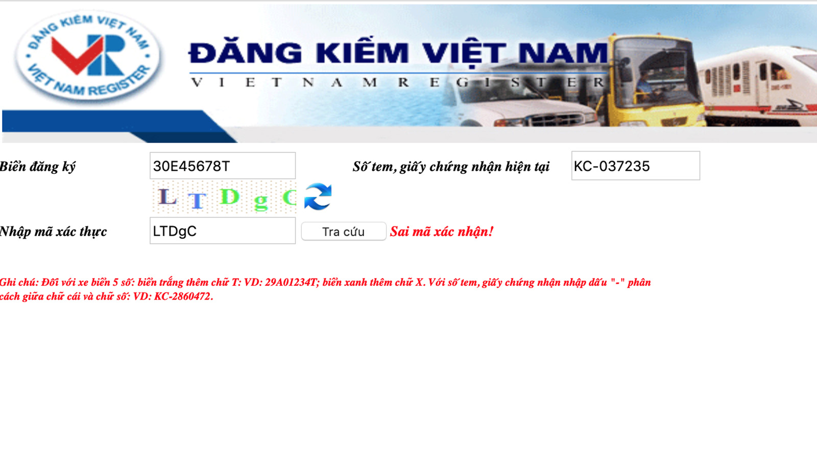Tra cứu lỗi phạt nguội