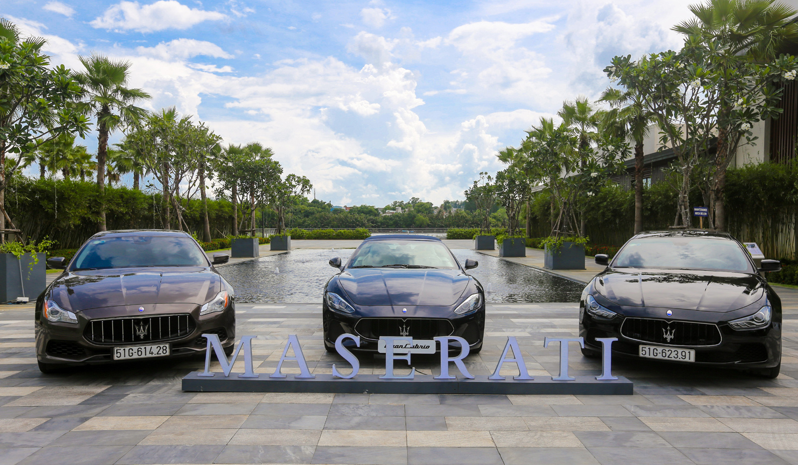 Dàn xe Maserati trong hành trình trải nghiệm với các khách mời