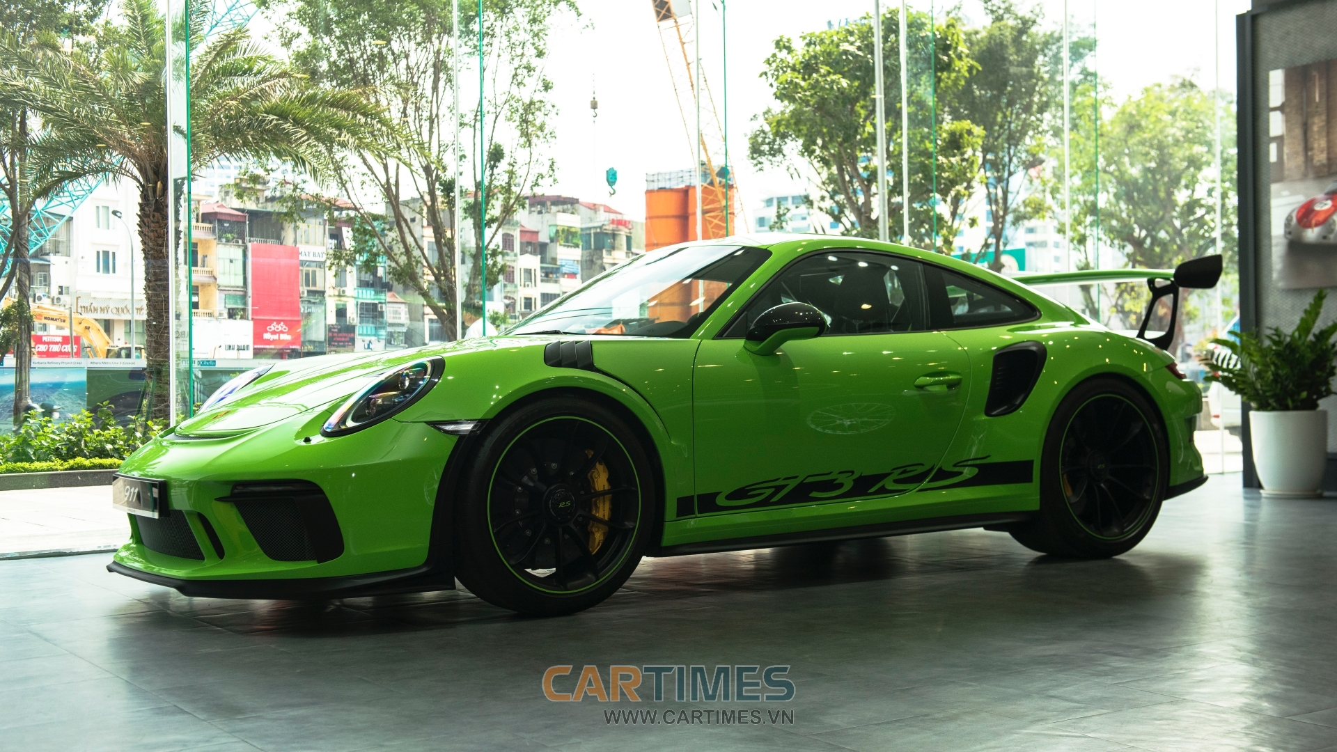 Thiết kế bên hông xe Porsche 911 GT3 RS