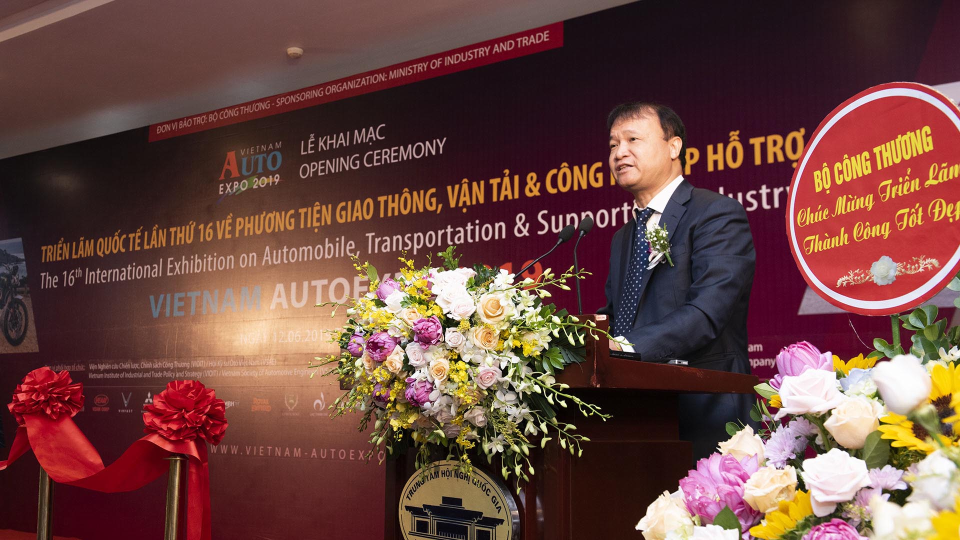 Thứ trưởng Bộ công thương Đỗ Thắng Hải phát biểu khai mạc Việt Nam Expo 2019