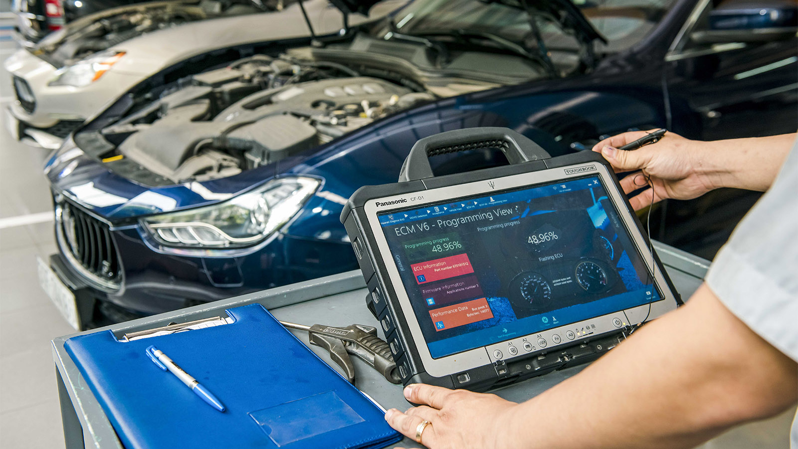 Hệ thống kiểm tra và kết nối với Maserati toàn cầu để giải quyết triệt để các vấn đề cho khách hàng