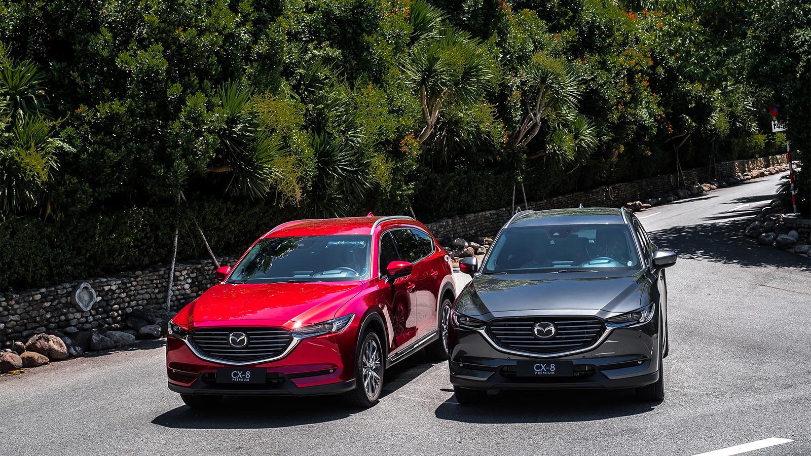 CX-8 xác định và nhận diện phương tiện di chuyển phía trước, phát tín hiệu và cảnh báo nếu phát hiện nguy cơ va chạm