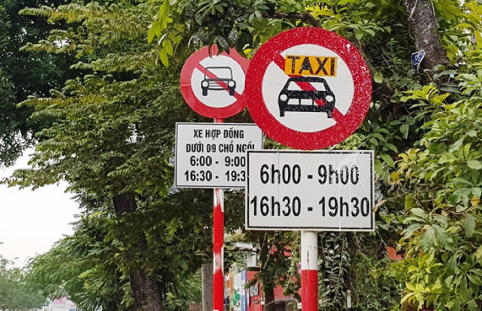 cấm xe taxi